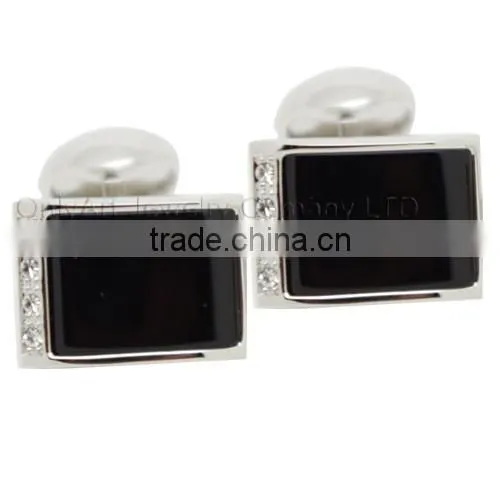high quality stainless steel cufflinks Agate cufflinks