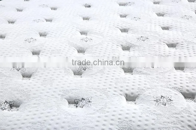 Luxury bedroom set euro pillow top pocket spring mattress with nice cover