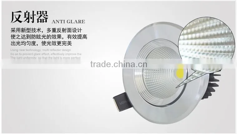 2015 New LED Ceiling Lamp COB 3w 5w 7w 10w 15w 20w 30w Anti-dazzle Dimmable LED Spot Light