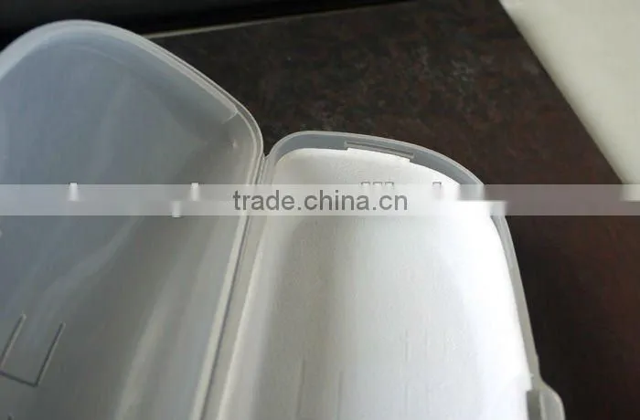 Plastic eyeglass case with logo and cloth