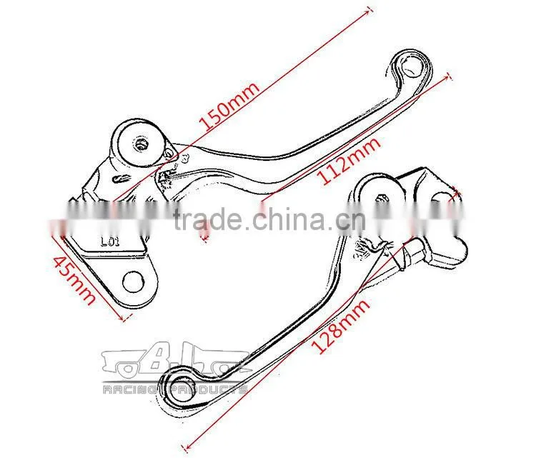 BJ-LS-007 Aftermarket CNC Pivot Adjustable Motorcycle Brake and Clutch Lever for KTM 400EXC