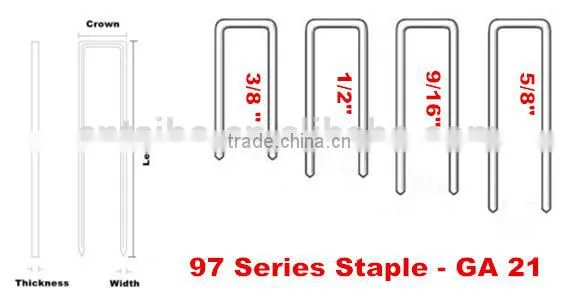 97 series staple for upholstery staple gun