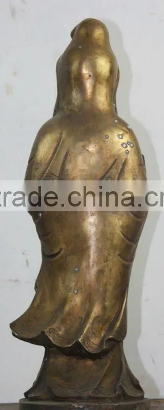 Chinese Antique Copper Standing Avalokiteshvara