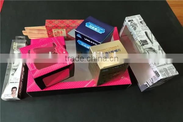 factory price pvc window paper package box for cosmetic