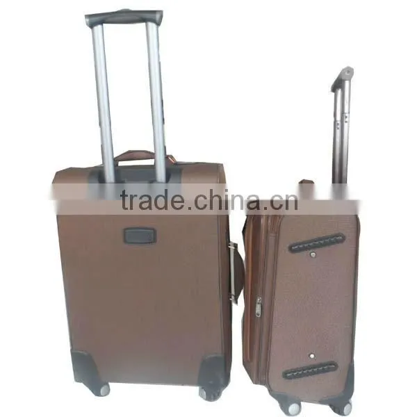 600D twill single ton 2 tone polyester aluminium trolley two wheels coffee trolley case