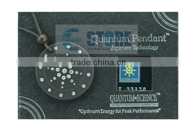 Super Star Design Lava Stone Japanese Quantum Scalar Energy Pendant with Authenticity Card and Chain