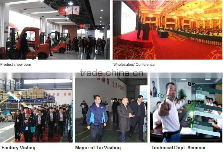 3.8 ton red color GOODSENSE Forklift Trucks with Chinese Diesel Engine