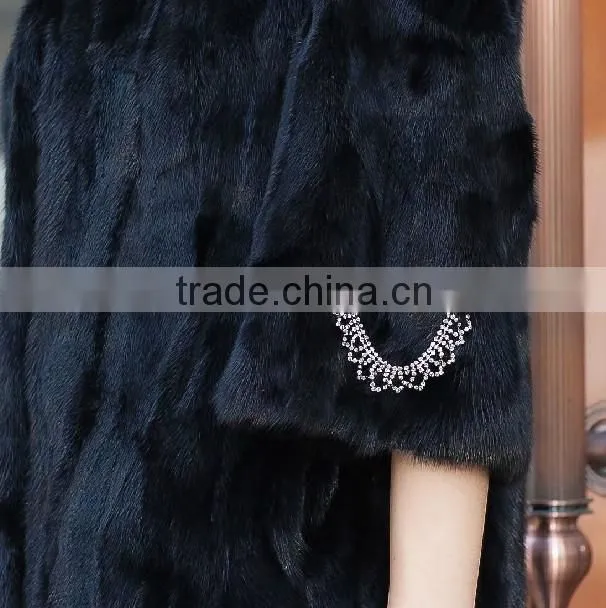 Newest Short Mink Fur Coats Women Korea Winter Fashion Model Coats 2013 with Stand Collar "11"
