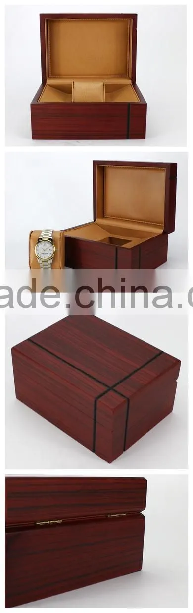 Cheap single custom wooden watch gift box