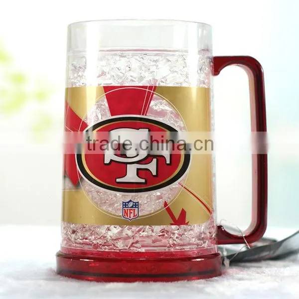 450ml/16oz BAP free plastic beer mug freezer