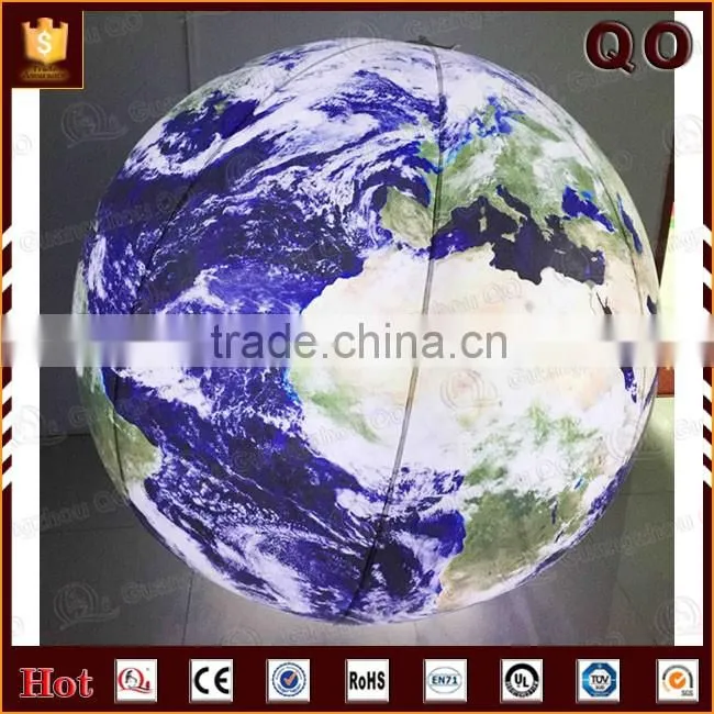 New products ground party balloon inflatable led light globe balloon with rope