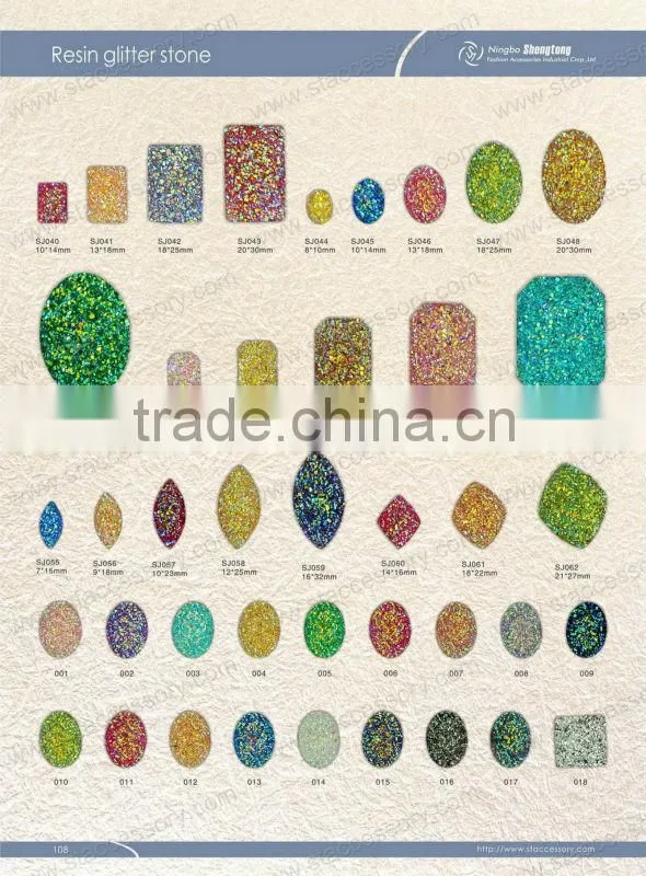 Jewelry Wholesale Oval Shape Shining Resin Stone Beads
