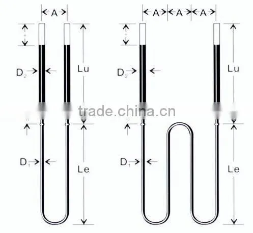 Top quality Molybdenum Disilicide heating element