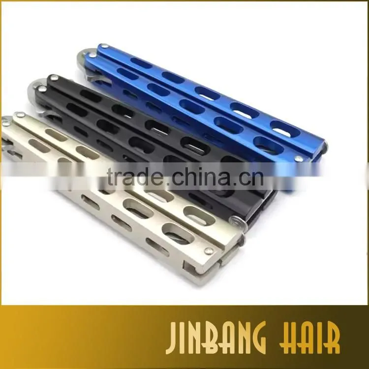 2016 mental practice butterfly balisong trainer salon hair comb butterfly trainer