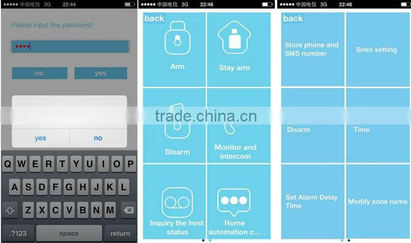 2014 newest house alarm system for home intruder alarm devices,GSM alarm|wireless alarm system with Iphone Application control