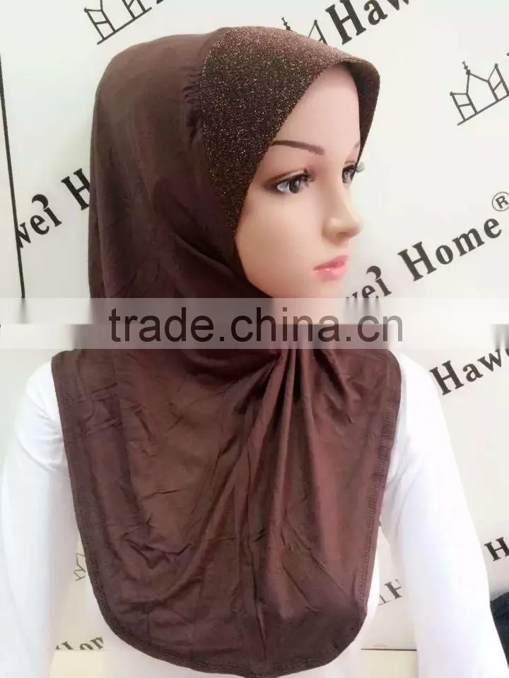 H277 latest one piece jersey hijab,muslim scarf