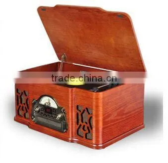 2015 Antique gramophone Turntable player with USB RADIO CD