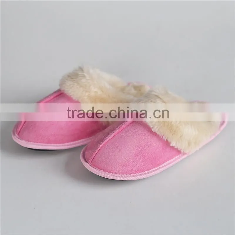 Woman microsuede indoor slipper with leopard print insole