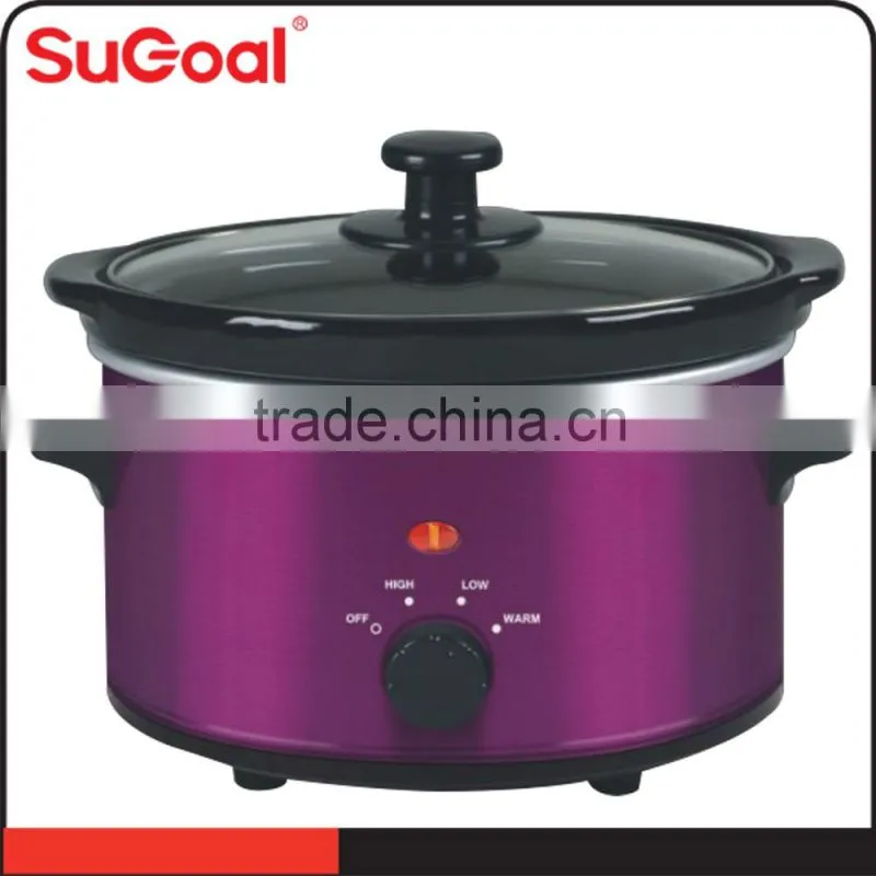 1.5L ceramic slow cooker with GS ROHS certs