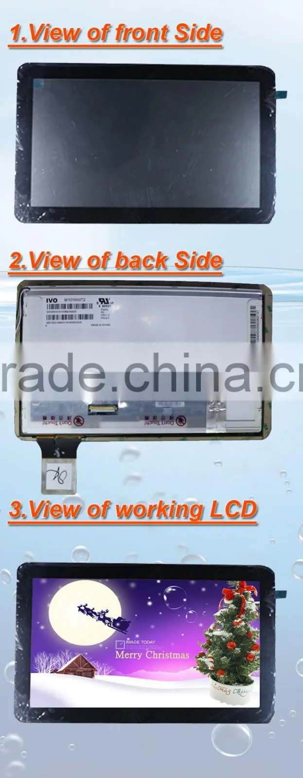 10.1inch 1024*600 lvds interface 200nits capacitive touch screen tft lcd display
