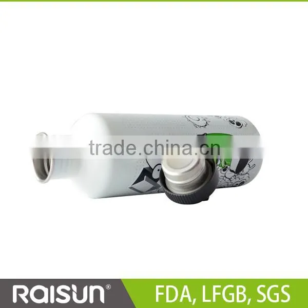 Eco-friendly 18/8 wall stainless steel measuring sports bottle