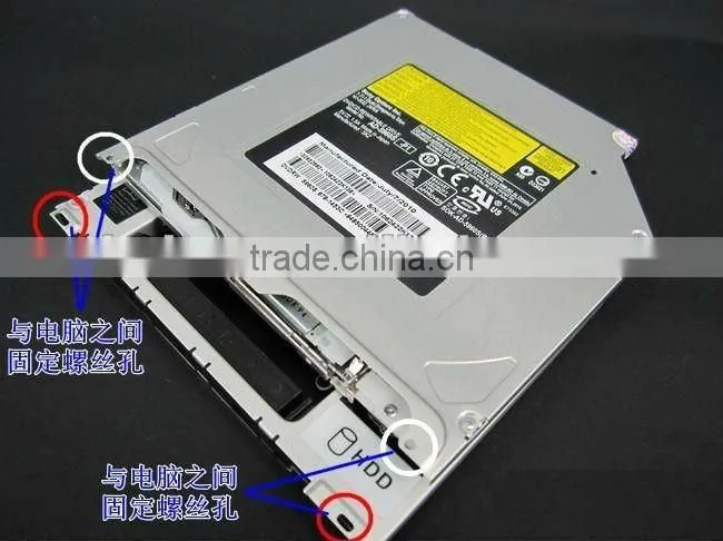 notebook 9.5mm SATA to SATA HDD caddy for mac with Cooling hole