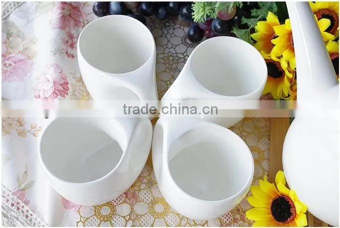 new model 15pcs 17pcs fine porcelain ceramic crockery cup mug saucer tea coffee set