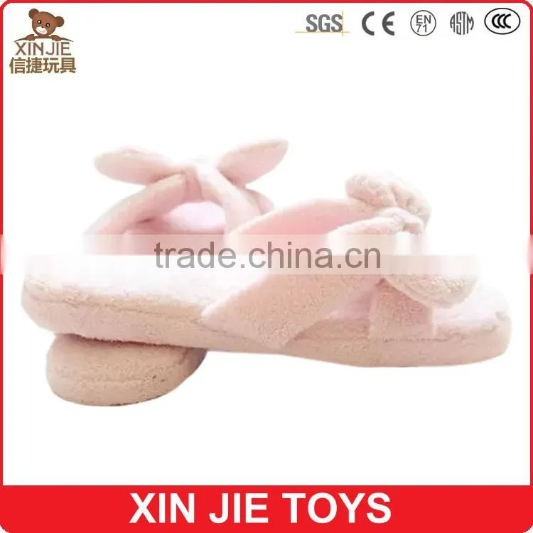 customize plush animal slipper good quality elephant plush slipper wholesale kids winter slipper