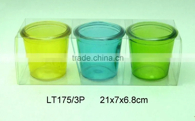 3pcs Glass Candle Holder