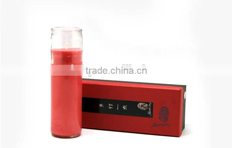 Home decoration top value candle with clear glass jar