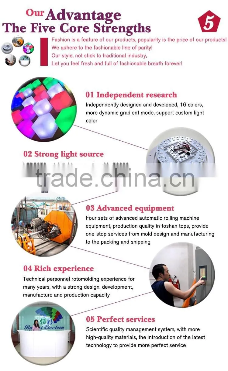 CE&ROHS approved illuminated bar furniture/led table/led light bar table