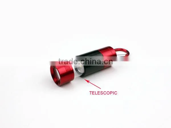 2 in 1 LED Multi- Function Telescopic Mini Aluminum Flashight