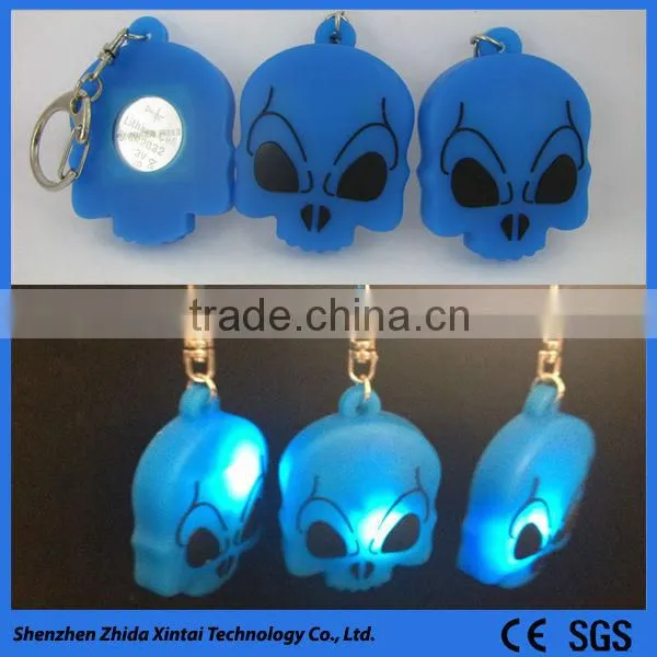 promotional giveaways funny silicone led glow in the dark keychain