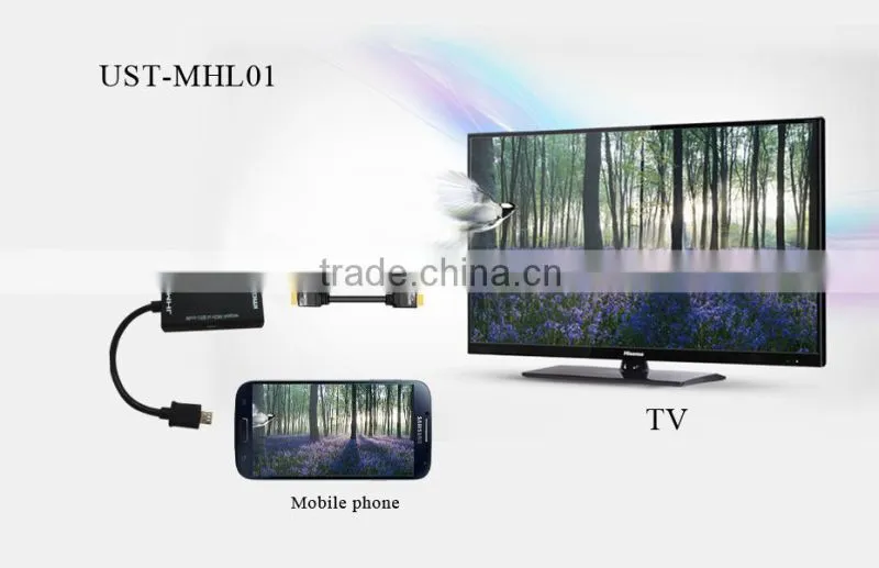 competitive price original /black MHLcable for galaxy s2 s3 s4 tv out cable