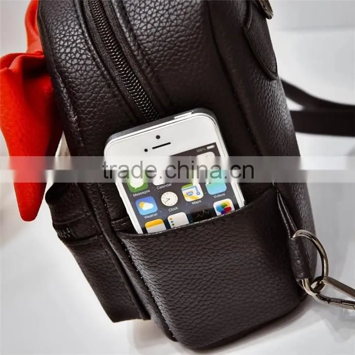 Mic-key Bow Beautiful Schoolbags Teenage High School Backpack for Girls