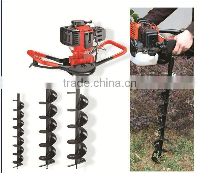 Gasoline Earth Auger 49cc earth drill one person ground hole drilling machines