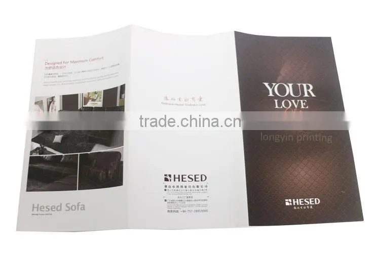 Glossy paper brochure, folder, leaflet, flyer printing in shenzhen