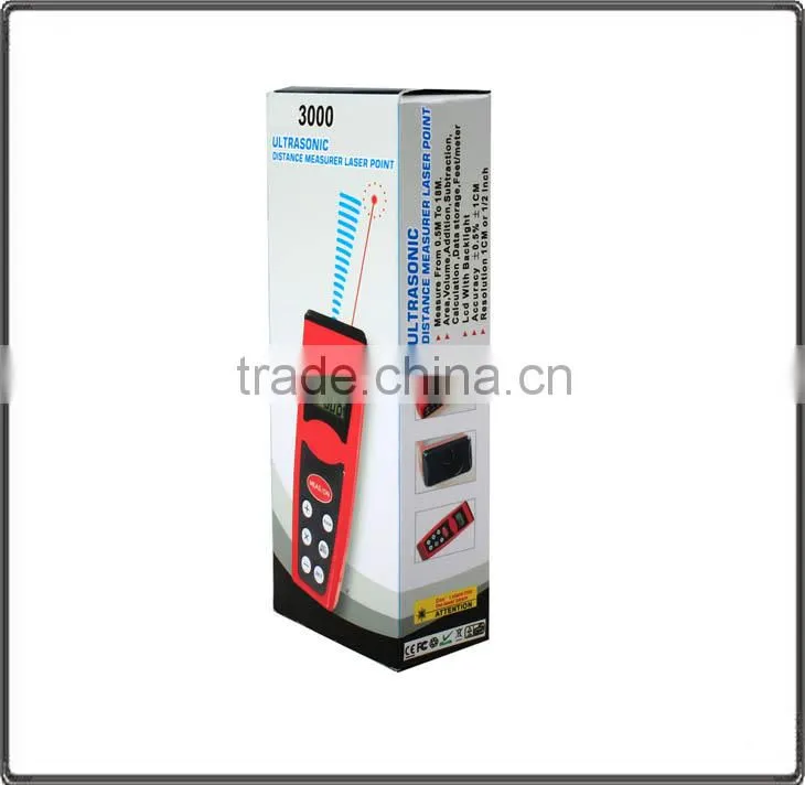 Area Volume Range Finder Accuracy +/-1.5mm 60m/197ft Measurer Laser Distance Meter