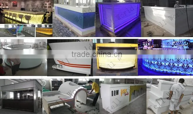 Acrylic solid surface bar counter/translucent stone bar table/modern design bar counter