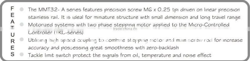 High Quality--Enhanced Linear Motorized Stages/motorized translation stage
