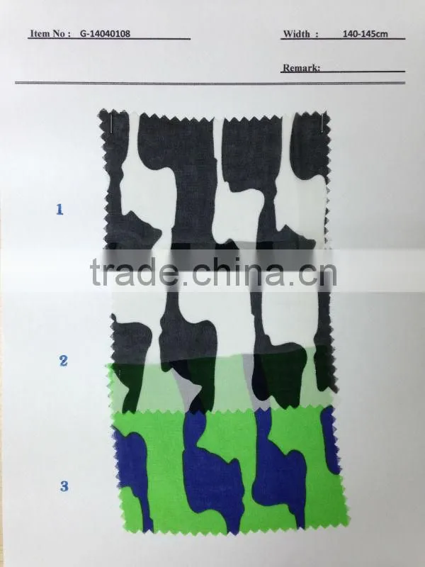 US$ 1/M up Chiffon Print Fabric Textile Stock Stocklot:G-14040108