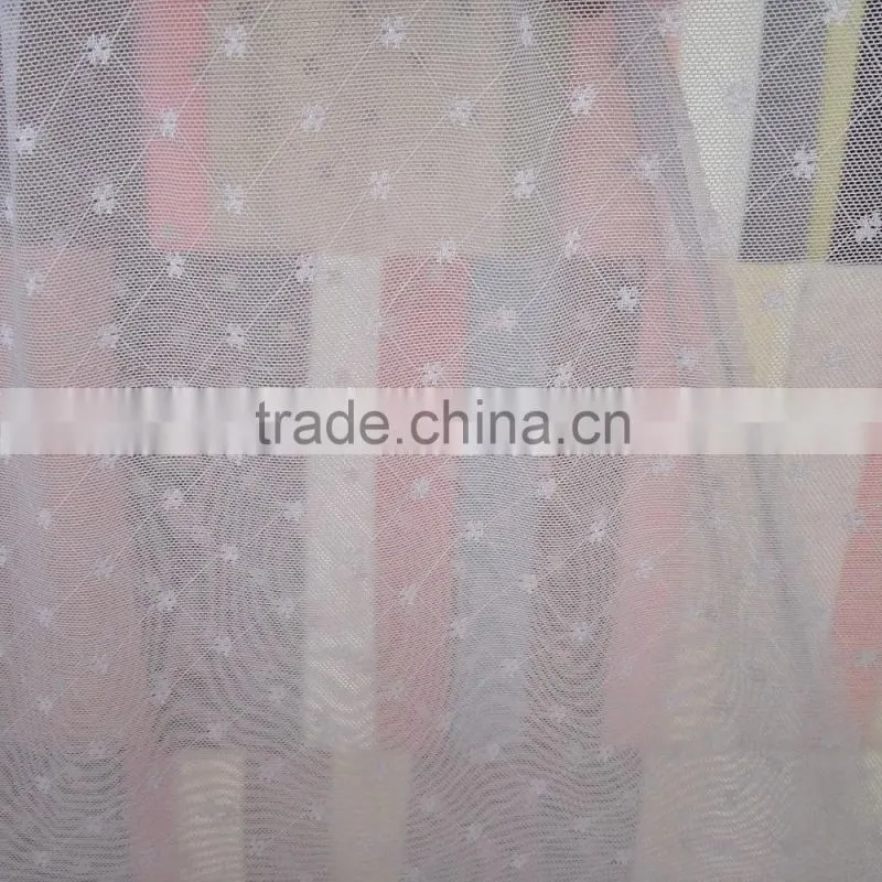 Warp knit lingerie use plaid pattern nylon spandex mesh jacquard fabric