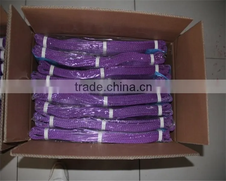 Endless webbing lifting sling belt for crane