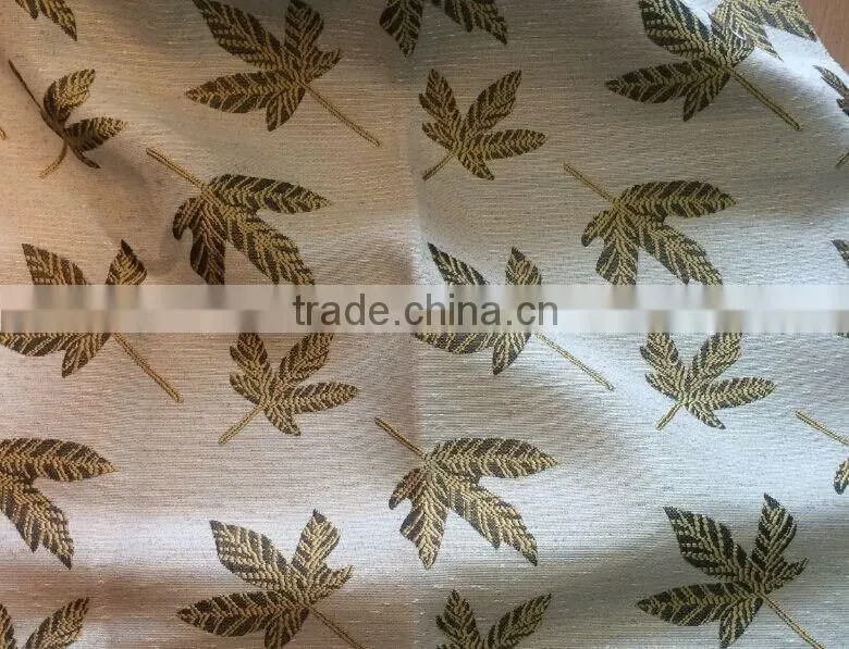 NEW ARRIVAL New leaf design curtain fabric