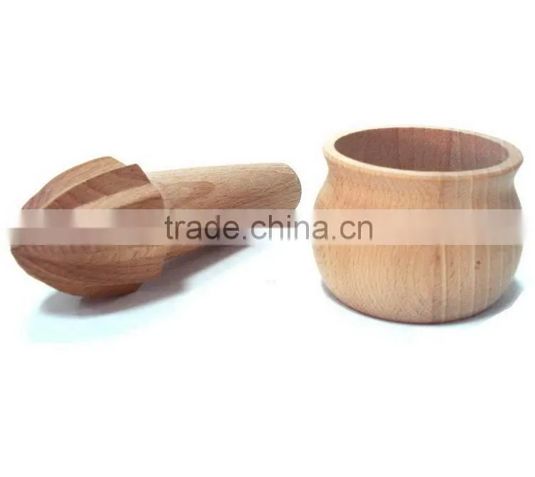 Wooden Mortar and Pestle Set with Durable Structure and Popular Shape