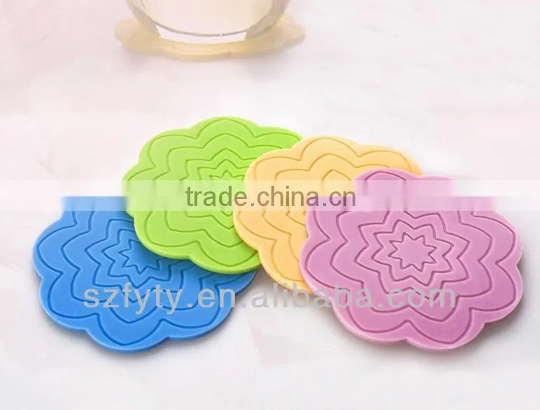 2014 hot sale factory price silicone cup coaster