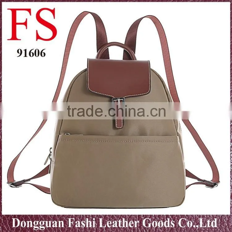 hot selling unisex soft kakhi vintage nylon backpacks