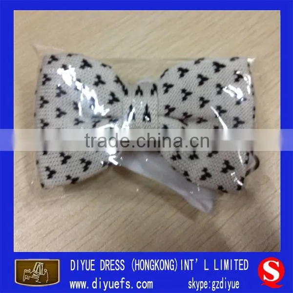 Balck and white Microfiber Self Tie Bow Tie