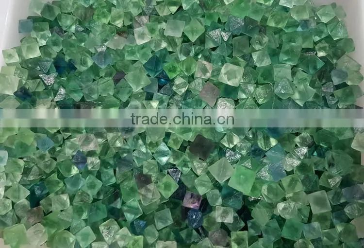 Clear Green Fluorite Octahedron Rough Crystal Specimens for Wholesale