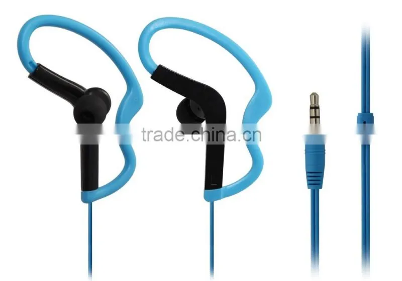 sport earhook earbud colorful wired sport earphones 3.5mm jack
